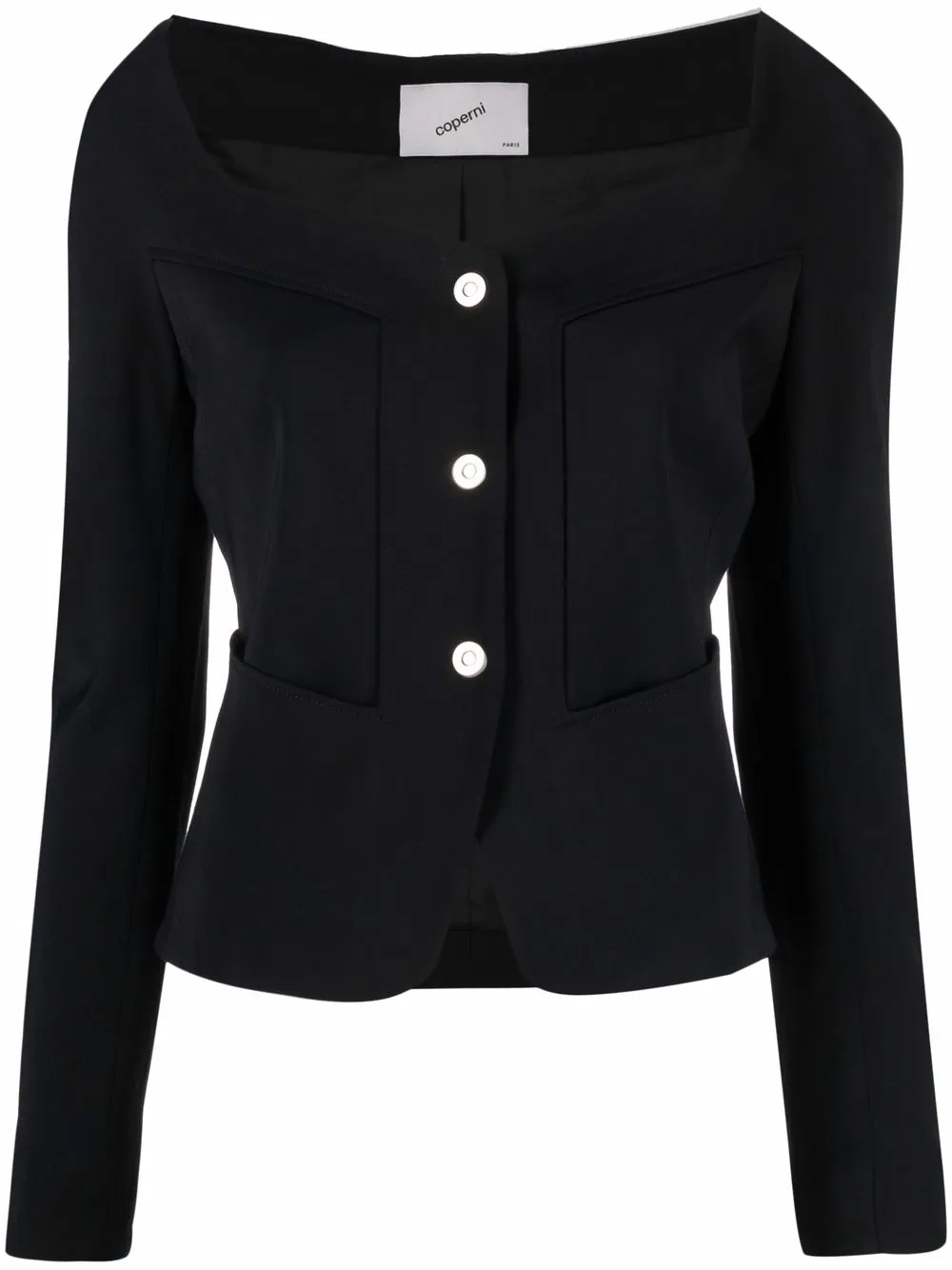 

Coperni sweetheart-neckline fitted jacket - Black