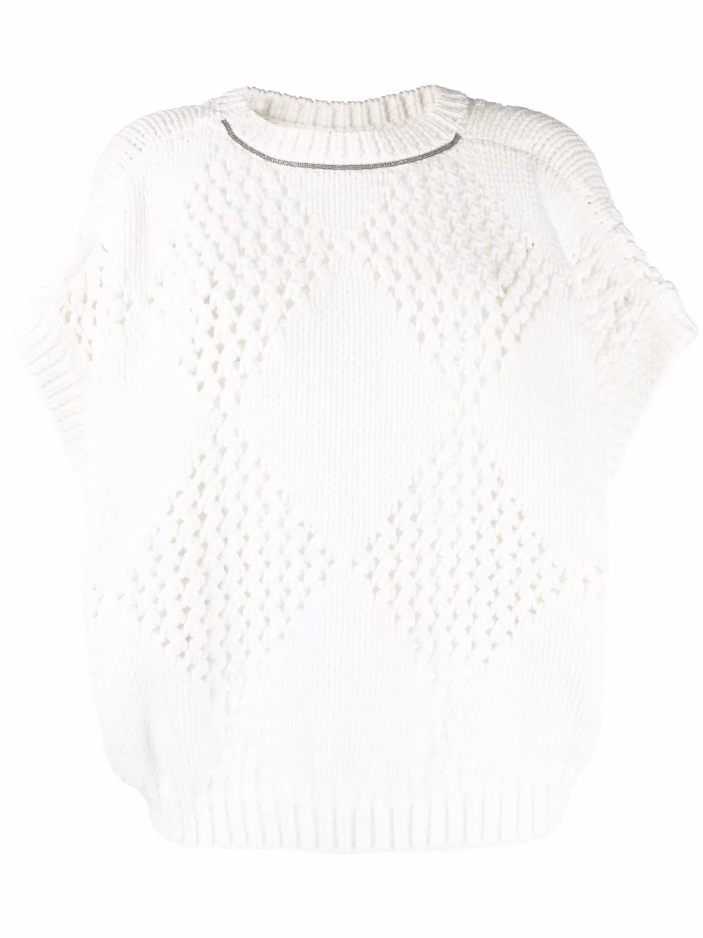 

Brunello Cucinelli cut out-detail jumper - White