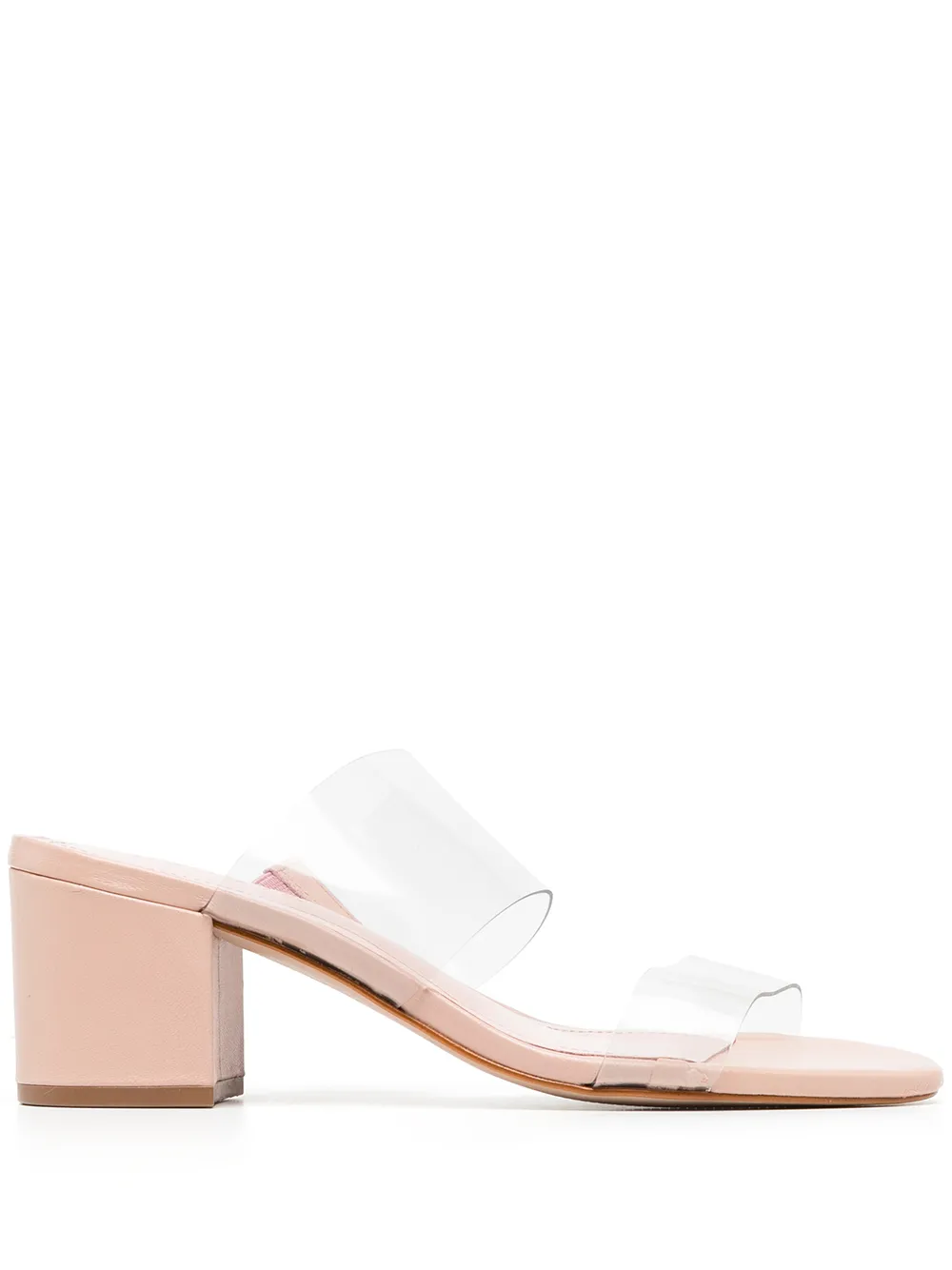 

Schutz transparent double-strap mules - Pink