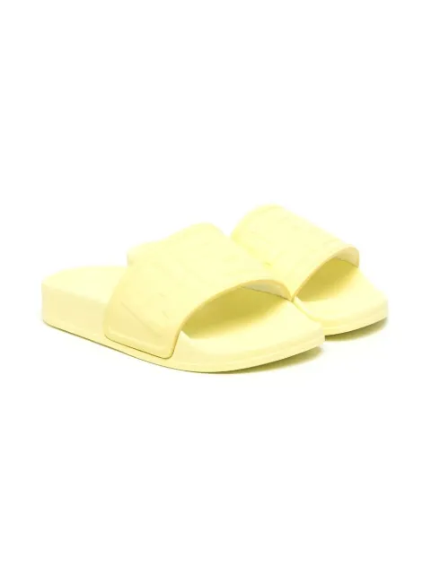 Fendi Kids embossed logo-print slides