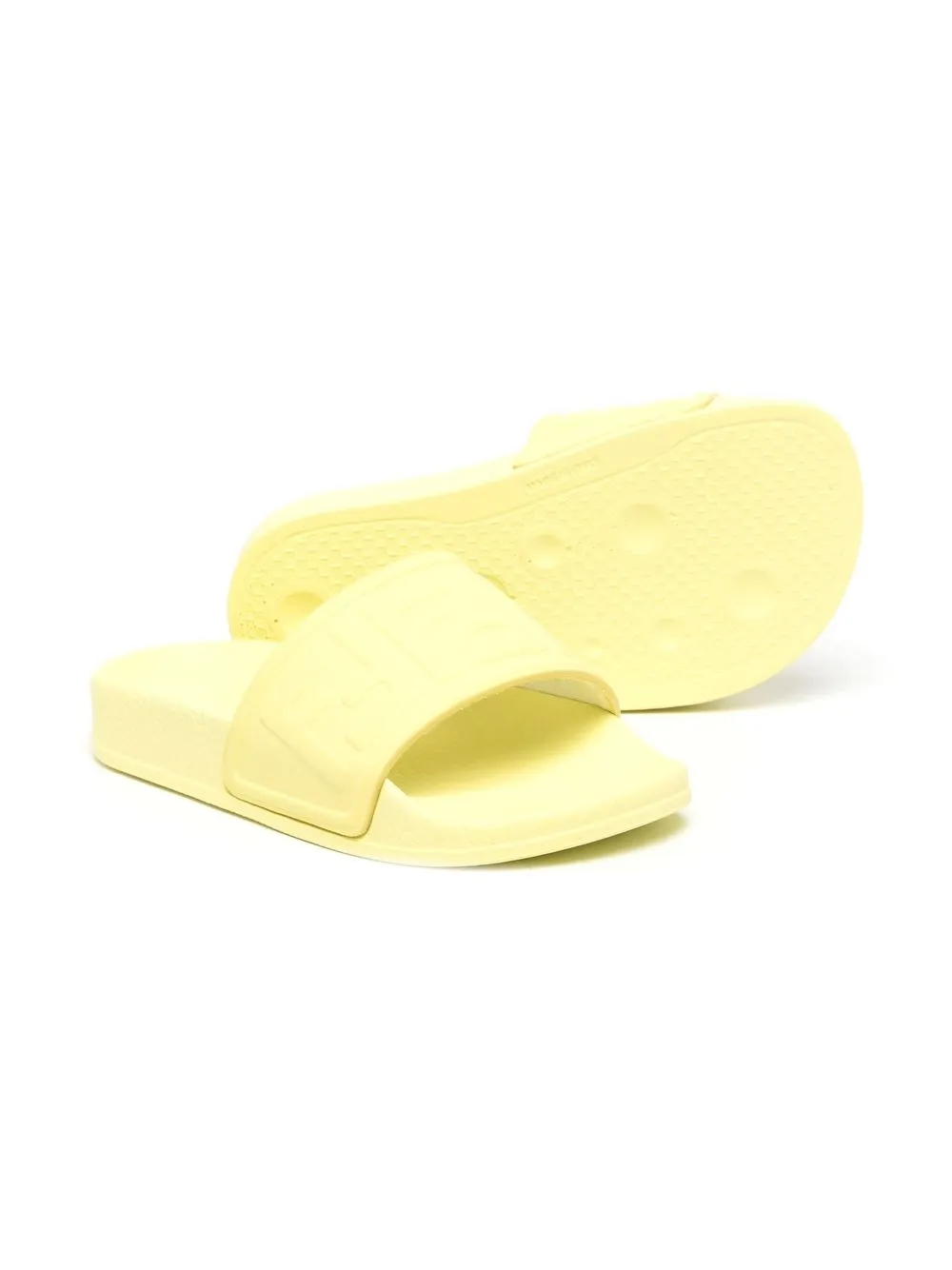 Fendi Kids Slippers met logoprint - Geel