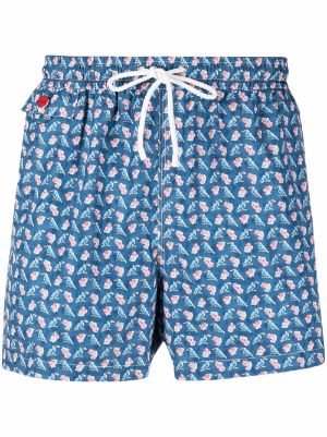 Farfetch Men Sport & Swimwear Swimwear Swim Shorts Intricate-print swim shorts Blue 
