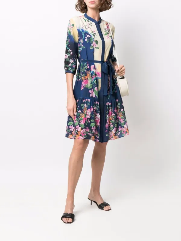 Saloni Tyra floral-print Silk Dress 