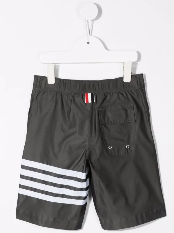 THOM BROWNE 4BARソリッドスイムショーツ サイズ3 Thom Browne Kids 4BAR スイムショーツ | グレー | FARFETCH JP