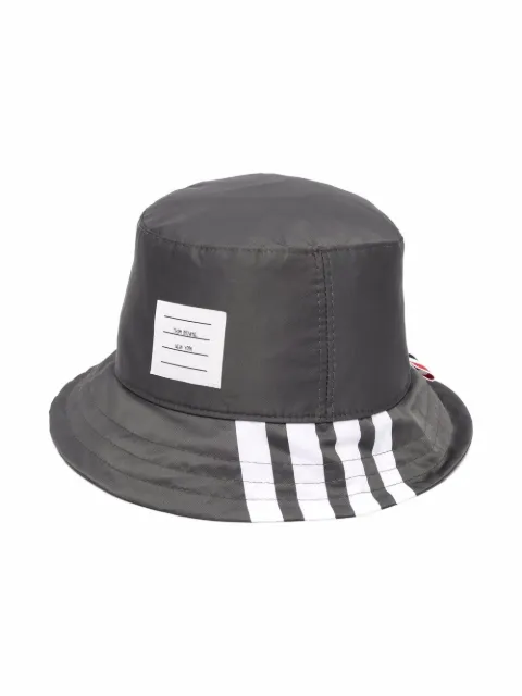 Thom Browne 4-Bar stripe bucket hat