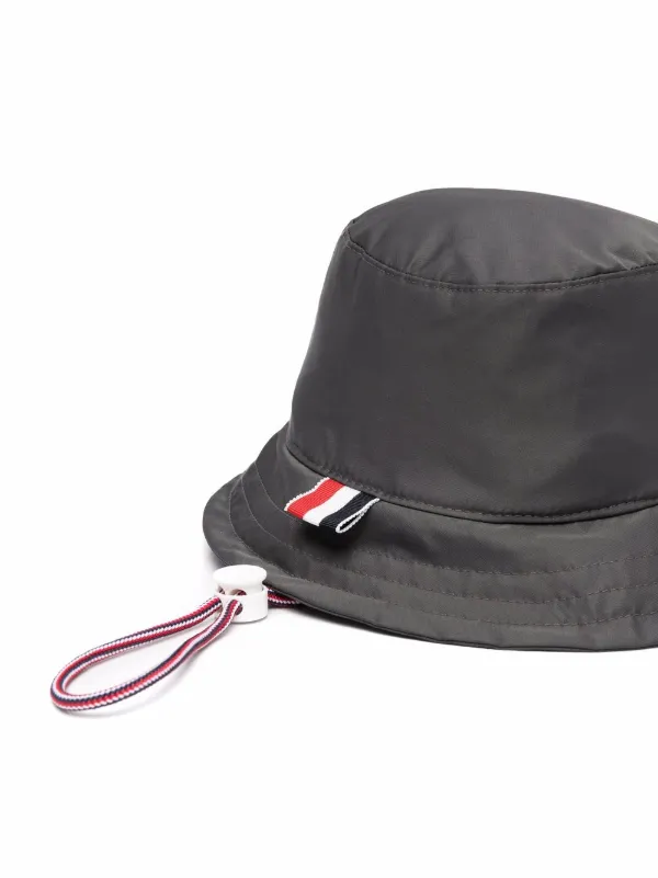 Thom Browne 4-Bar Stripe Bucket Hat | Grey | FARFETCH ID