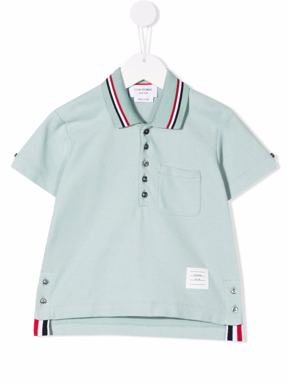 

Thom Browne playera tipo polo manga corta - Azul