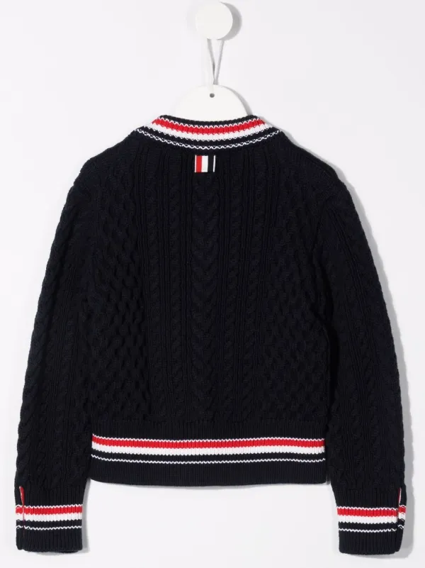 Cable Sweater Thom Browne Jumper Thom Browne Kids RWB Cricket