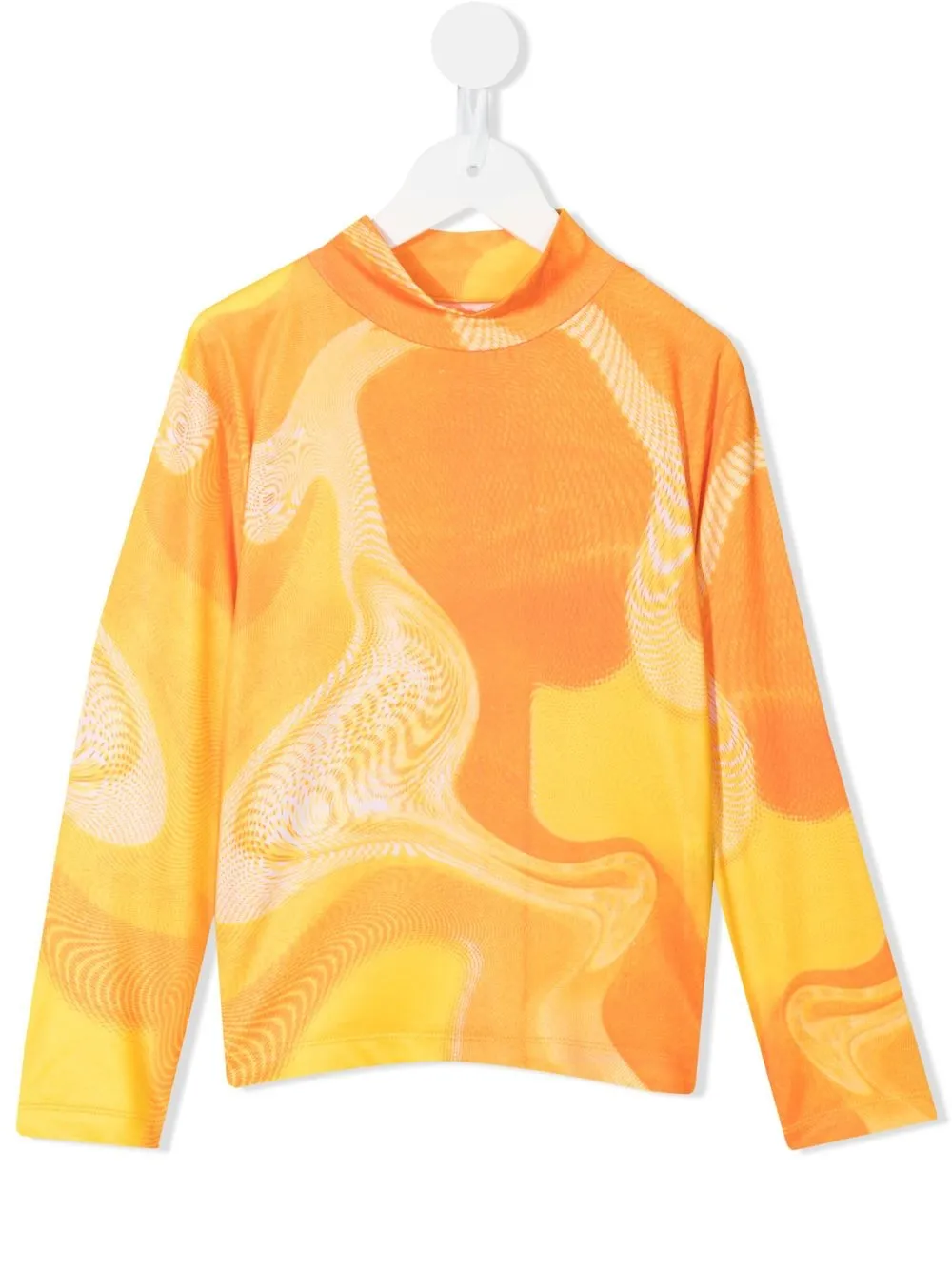 

ERL KIDS graphic-print roll neck top - Orange