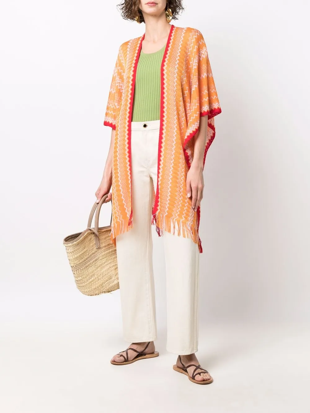  Missoni Gestrickter Schal   Orange 