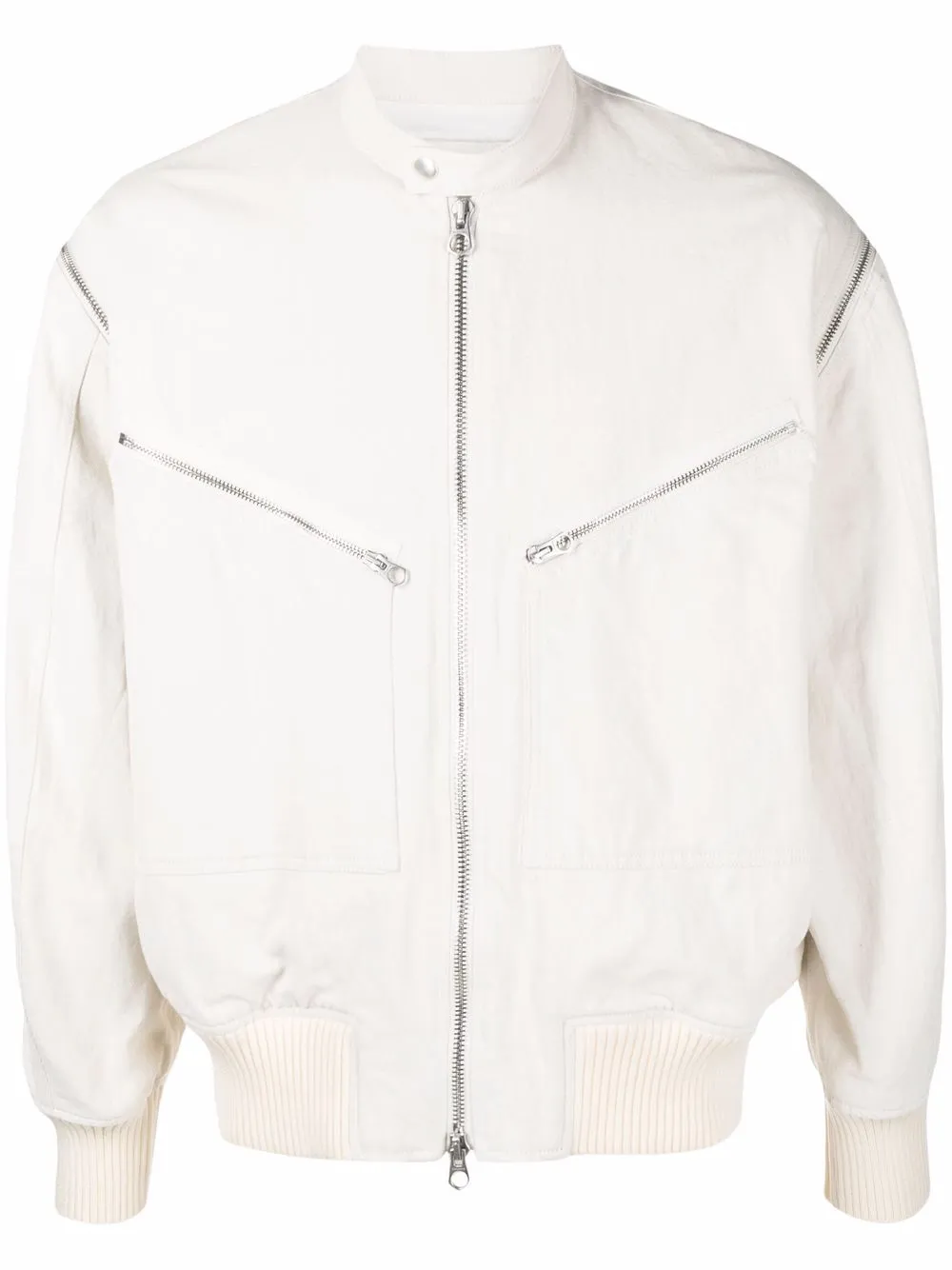 

Jil Sander chamarra bomber con mangas removibles - Blanco