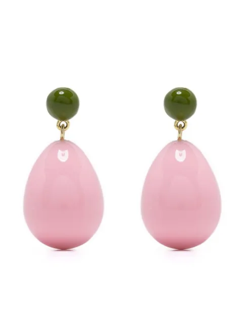 Eshvi two-tone drop earrings