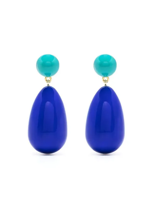 Eshvi two-tone  drop earrings