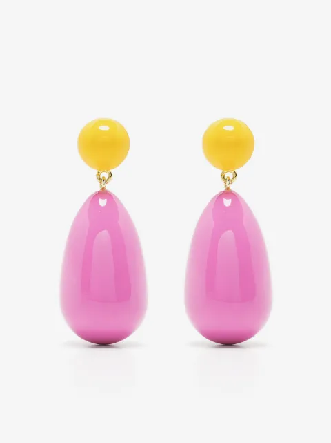 Eshvi drop-design earrings