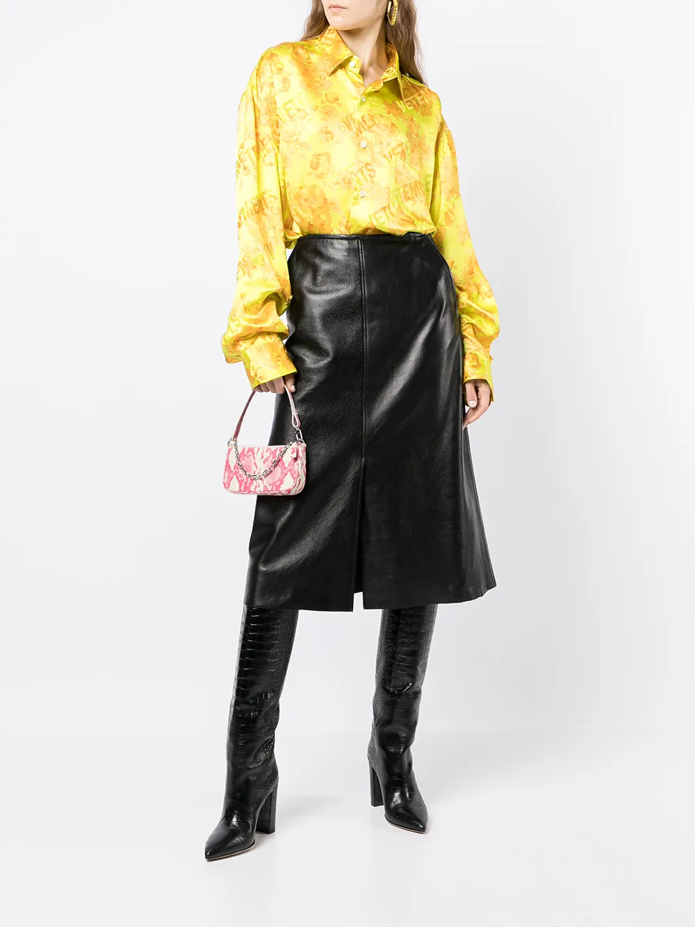 фото Vetements рубашка с цветочным принтом