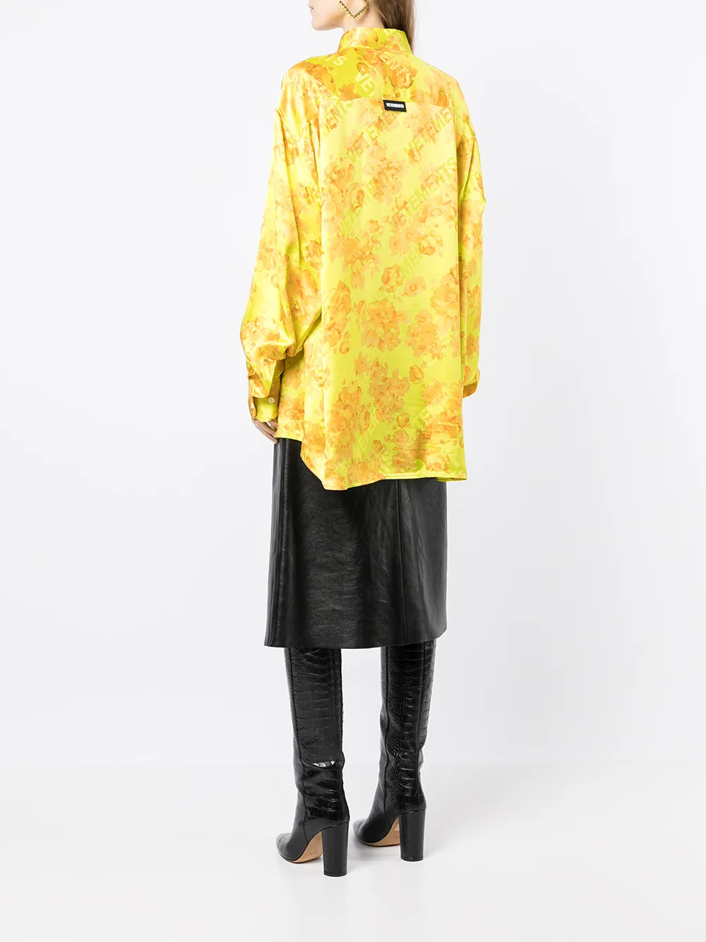 фото Vetements рубашка с цветочным принтом