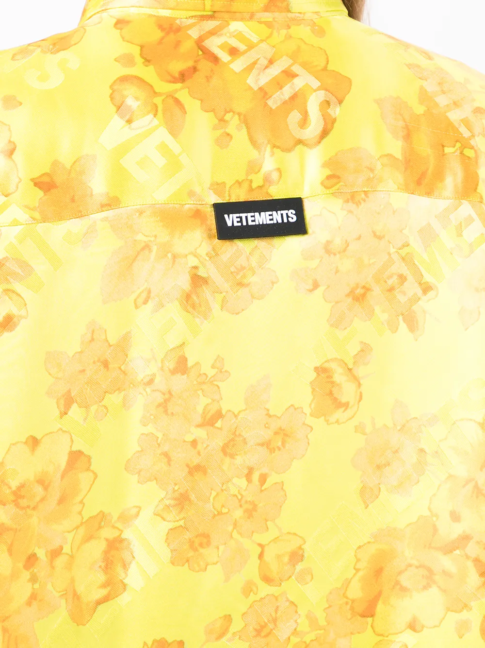 фото Vetements рубашка с цветочным принтом