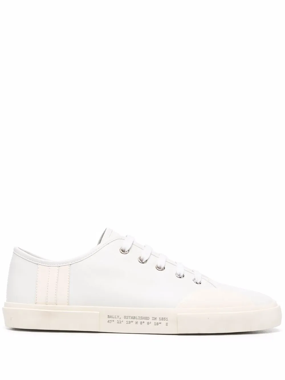 

Bally tenis bajos con agujetas - Blanco