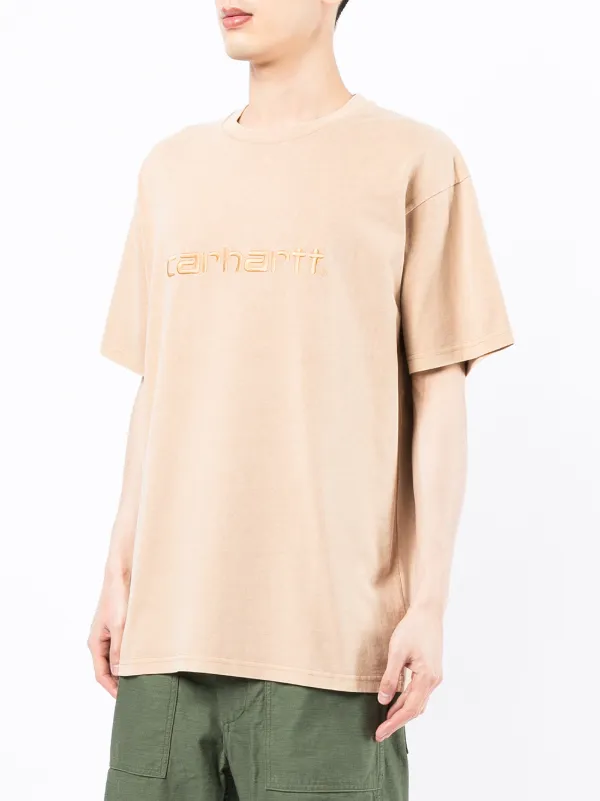 Carhartt WIP Embroidered-Logo T-Shirt - Brown