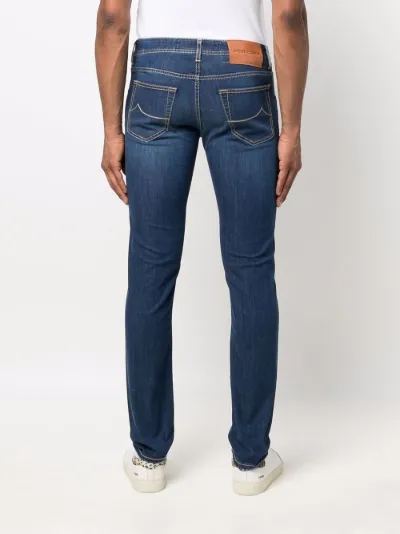 low-rise slim-fit jeans | Jacob Cohen 