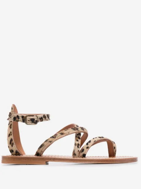 K. Jacques Epicure leopard-print sandals