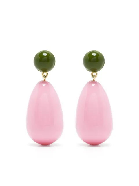 Eshvi two-tone drop earrings