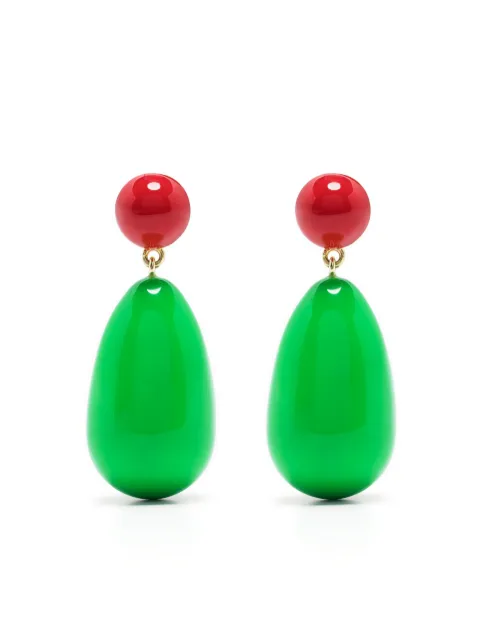 Eshvi two-tone drop earrings