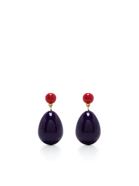 Eshvi two-tone drop earrings