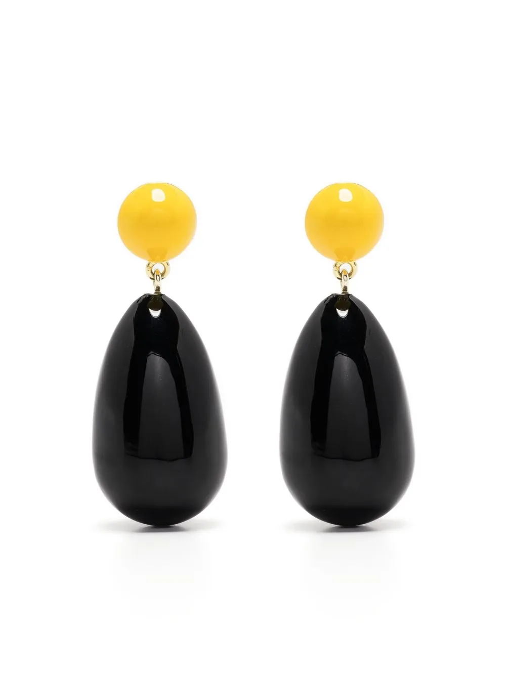 

Eshvi drop-design earrings - Black