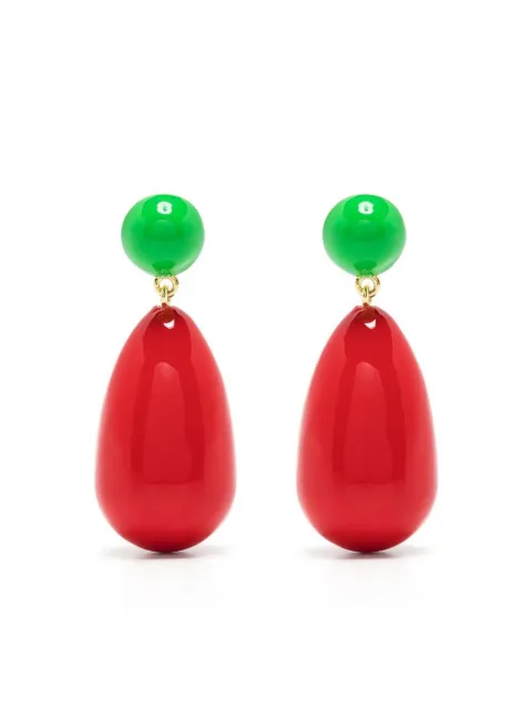 Eshvi drop-design earrings