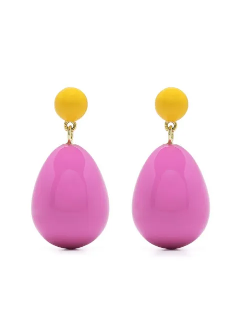 Eshvi drop-design earrings