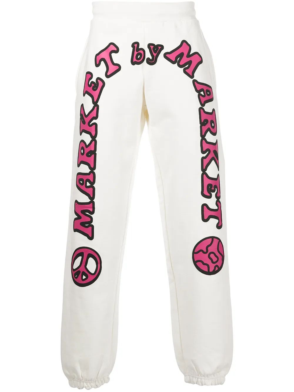 

MARKET pants con logo estampado - Blanco