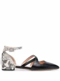 Bally python print-detail pointed pumps - Black
