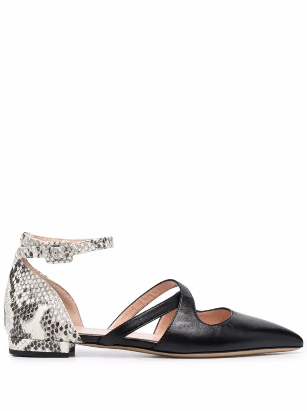 Bally Python Print-detail Pointed Pumps in Black