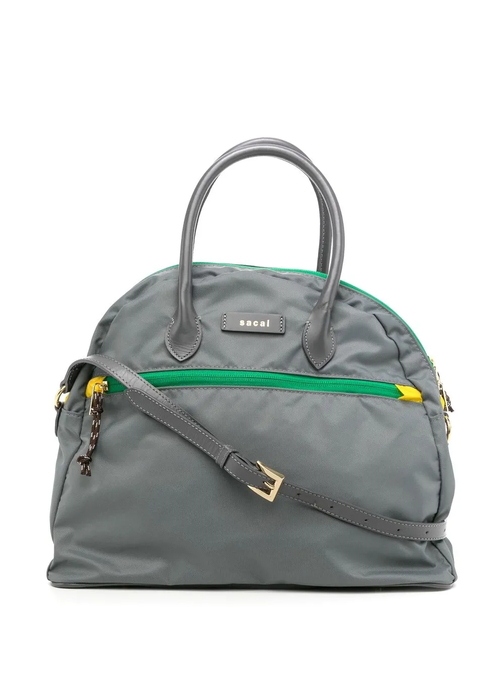 

sacai medium logo-patch shoulder bag - Grey