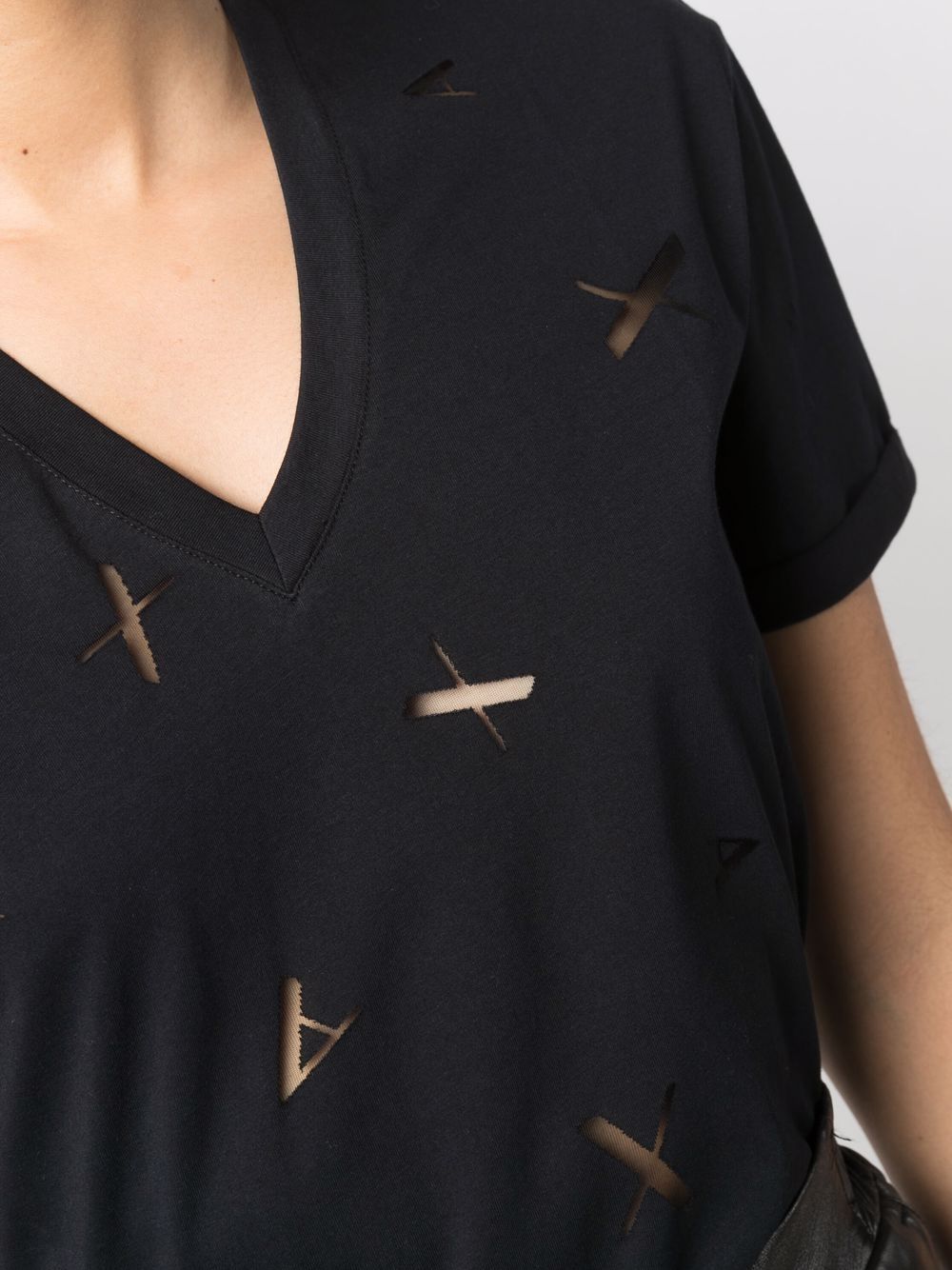 фото Armani exchange футболка с v-образным вырезом и логотипом