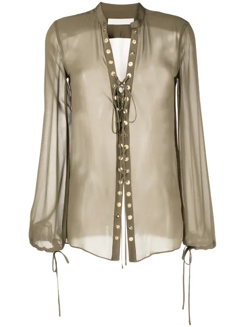 Dion Lee eyelet sheer lace top