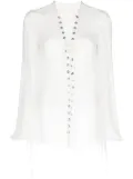 Dion Lee eyelet sheer lace top - White