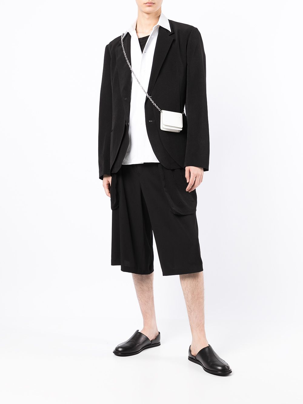 Yohji Yamamoto Cropped broek - Zwart