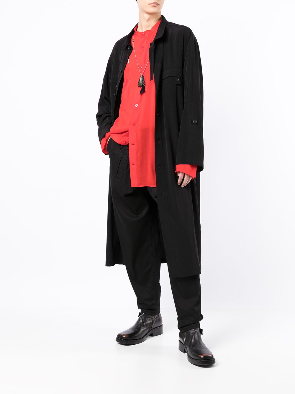 фото Yohji yamamoto однобортная куртка-рубашка