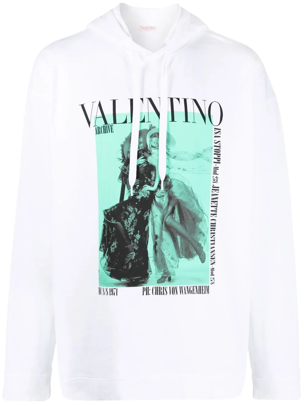 

Valentino hoodie Archive 1971 con estampado gráfico - Blanco