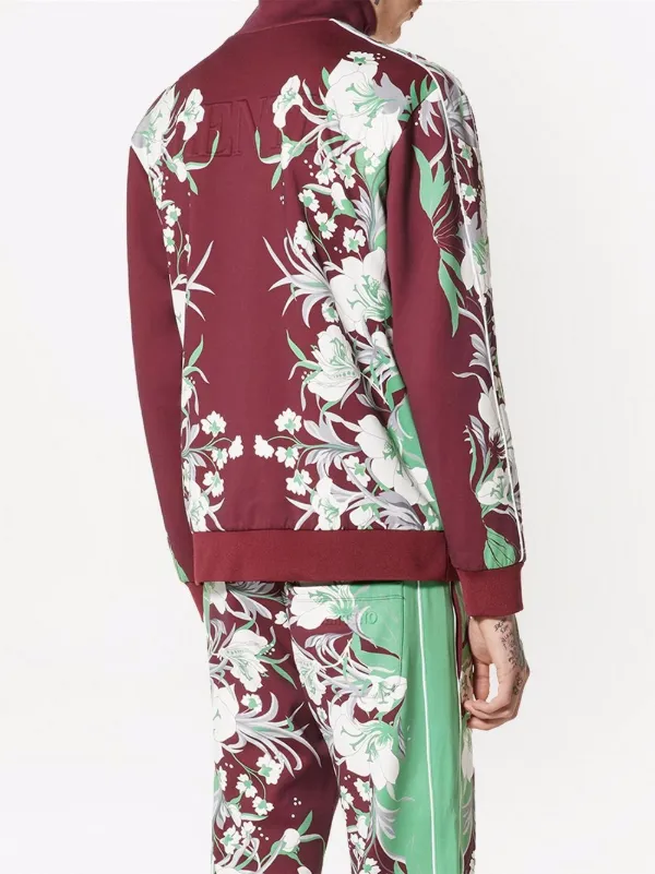 Valentino Garavani graphic-print zip-fastening Jacket | Red | FARFETCH