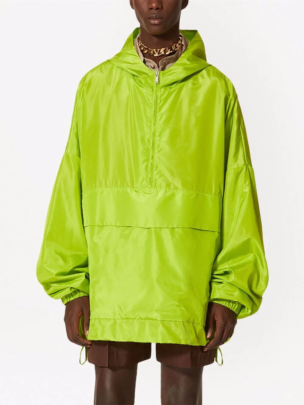 Long-Sleeve Hooded Coat