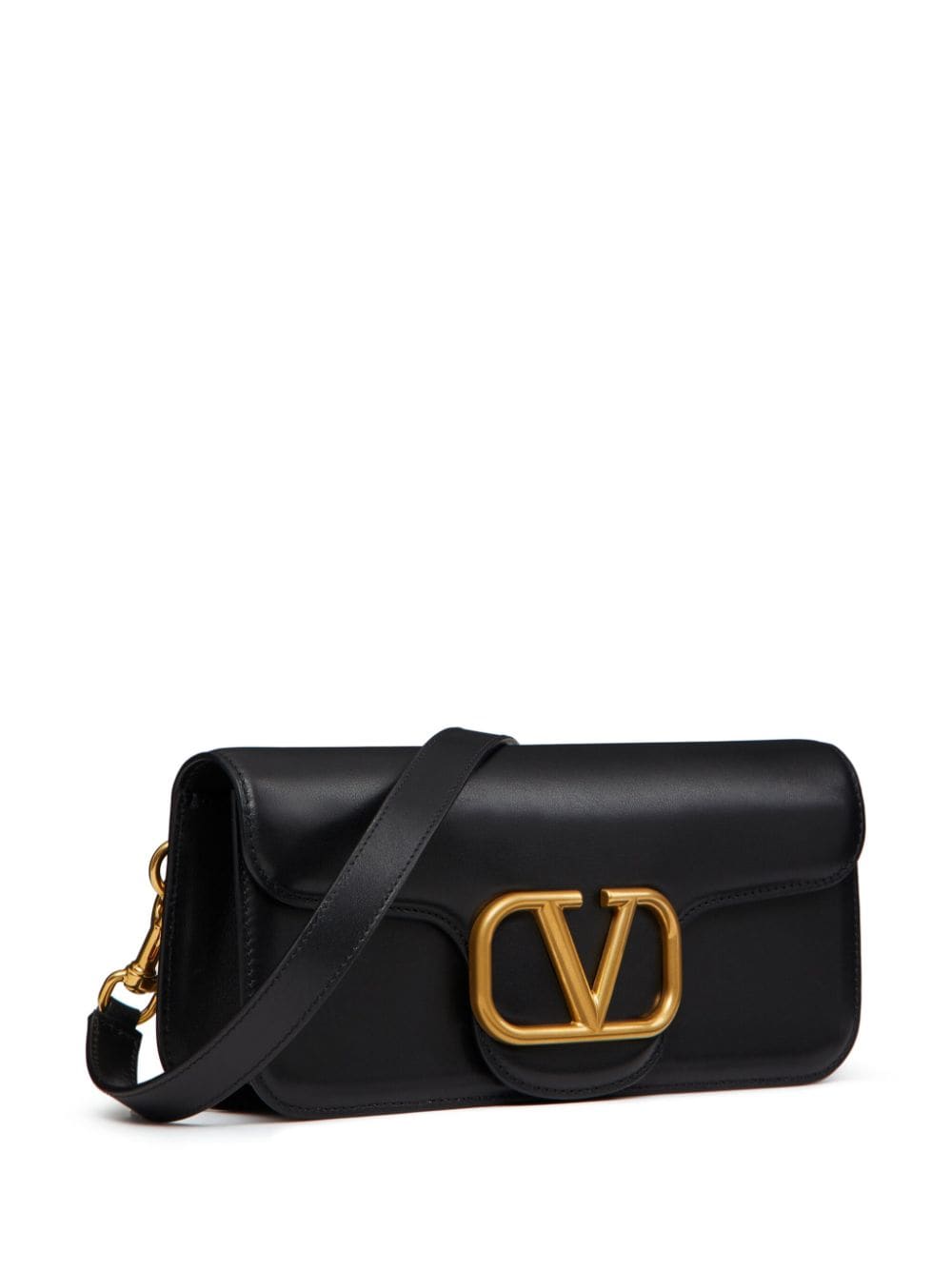 Shop Valentino Small Vlogo Crossbody Bag In Black