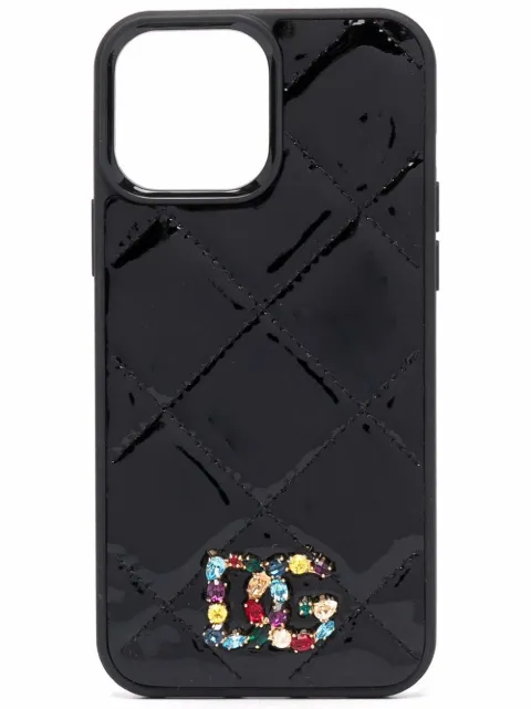 Dolce & Gabbana حافظة iPhone 13 Max مزينة بشعار الماركة