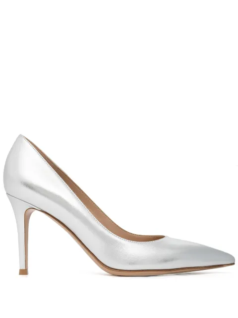 Gianvito Rossi zapatillas  metalizados con tacón de 85mm