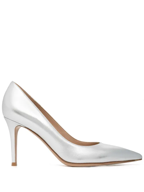 Escarpins en cuir métallisé 85 mm - Gianvito Rossi - Modalova