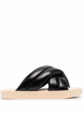 Proenza Schouler crossover slide sandals - Black