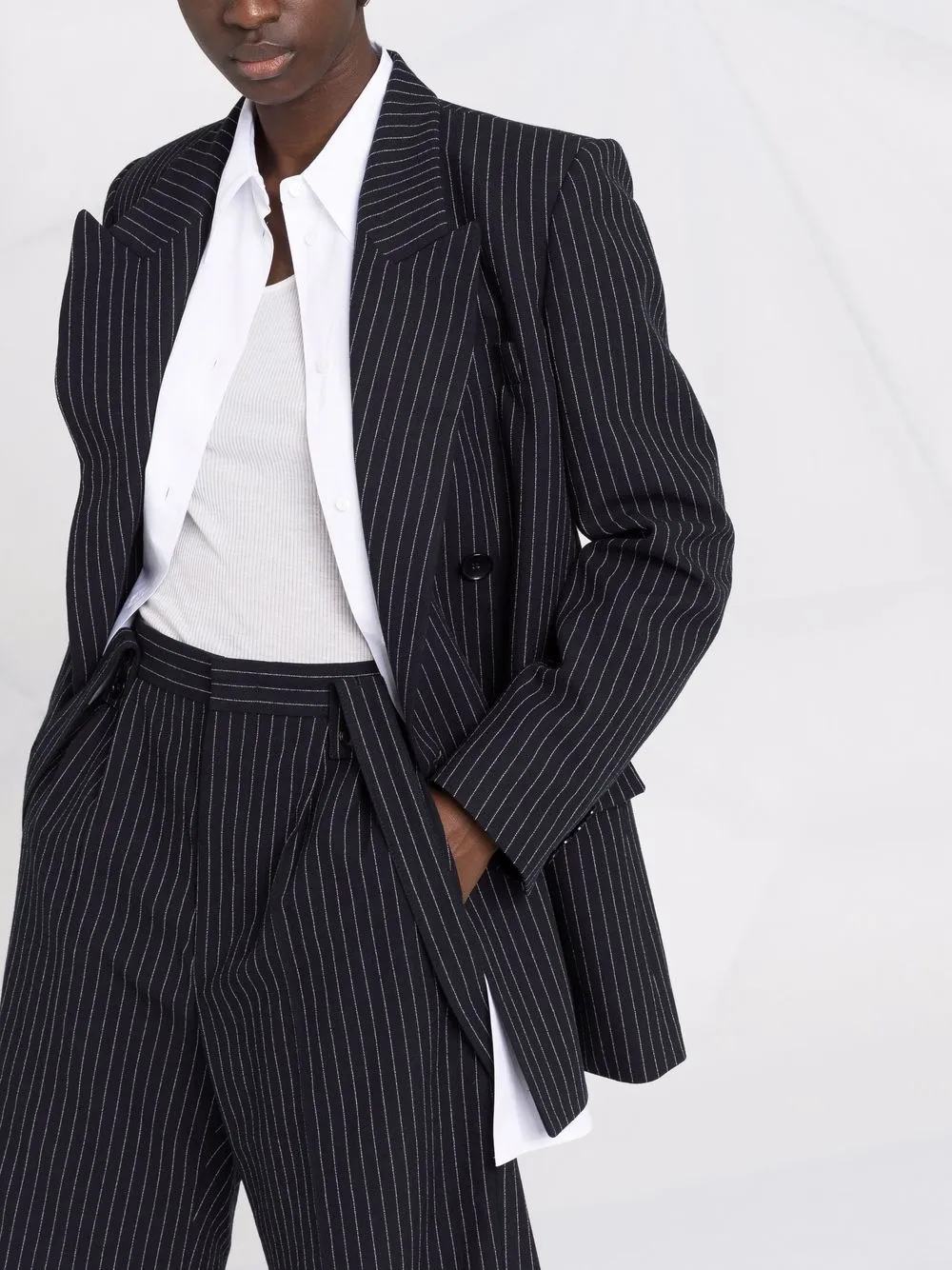 ISABEL MARANT Nevim Pinstripe double-breasted Blazer - Farfetch