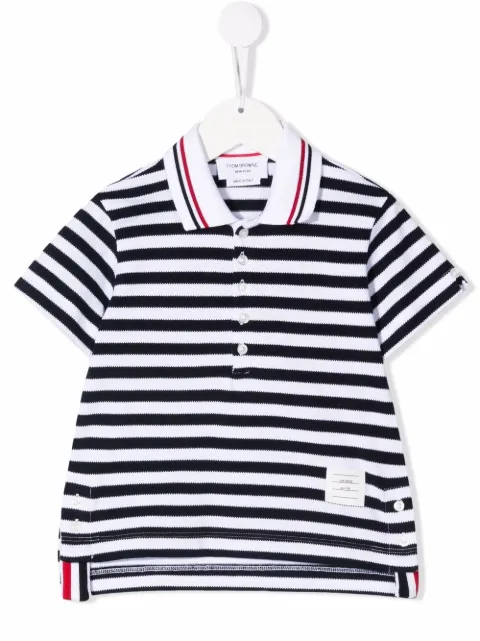 Thom Browne Kids playera tipo polo Sailor Stripe